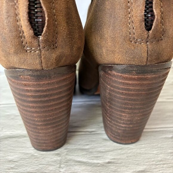 Rag & Bone Women’s Newbury Heeled Ankle Boots Distressed Brown Suede Size 37 - Picture 6 of 16